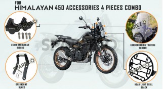 Fit For Royal Enfield New Himalayan 450 Accessories Combo Pack 4 Pcs